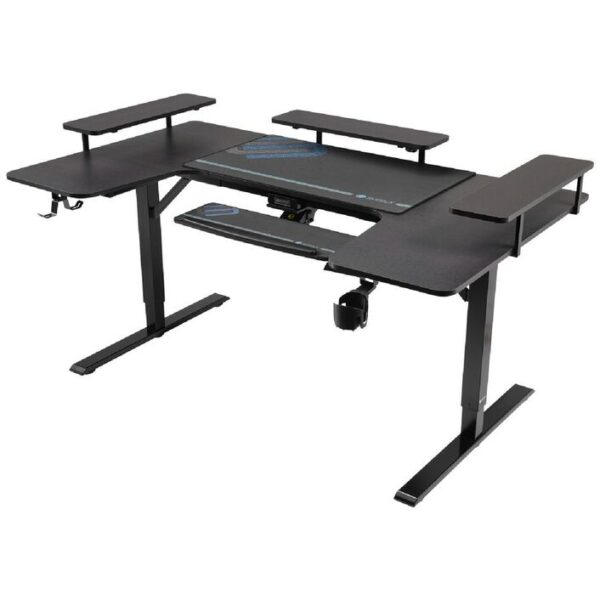 Eureka U-Shaped Sit Stand Desk Black