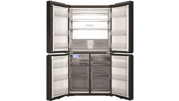 Haier 623L Quad Door Fridge with Ice & Water Dispenser - Black