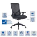 J.Burrows Halifax Ergonomic Chair Black-2