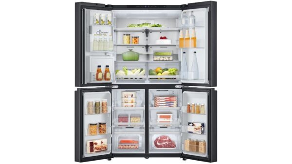 LG 637L French Door Fridge with Ice & Water Dispenser - Matte Black