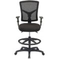 Matrix Mesh 2 Drafting Chair With Arms Black-3