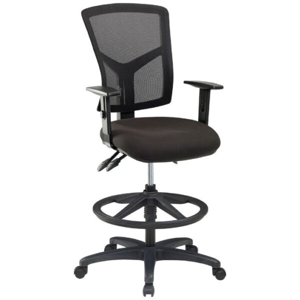 Matrix Mesh 2 Drafting Chair With Arms Black