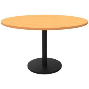 Rapidline Disc Base Round Table 1200mm Beech and Black