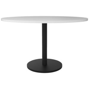 Rapidline Disc Base Round Table 1200mm White and Black 1