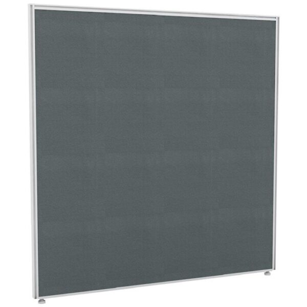 Stilford Screen 1200 W x 1250 H mm White Frame Grey Fabric