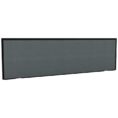 Stilford Screen 1800 W x 525 H mm Black Frame Grey Fabric