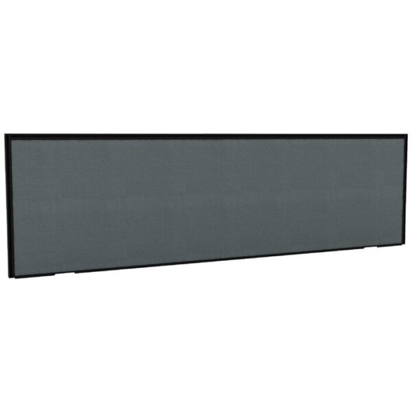 Stilford Screen 1800 W x 525 H mm Black Frame Grey Fabric