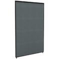 Stilford Screen 750 W x 1250 H mm Black Frame Grey Fabric